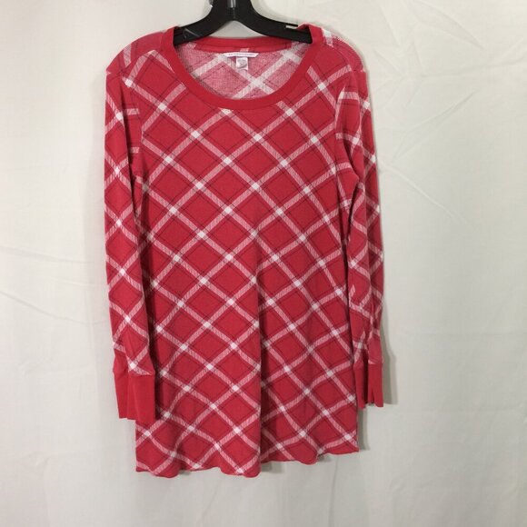 Victoria’s Secret Sleep Shirt Nightgown Red Plaid Cotton Stretch Size Small - Picture 1 of 3